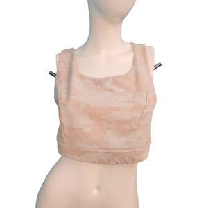 Torrid Pink Camo Strappy Low Impact Sports Bra Top size 1